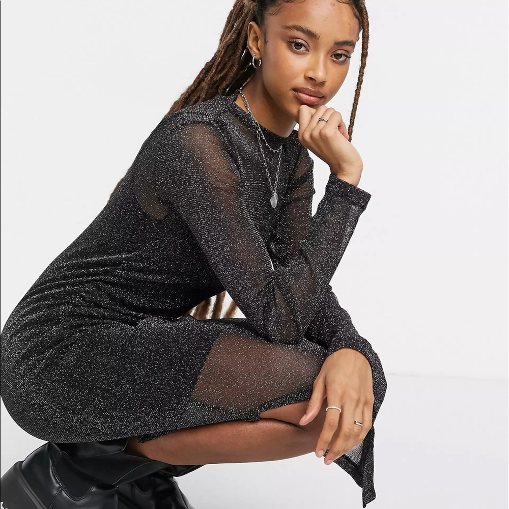 ALL SAINTS - sparkly mesh dress